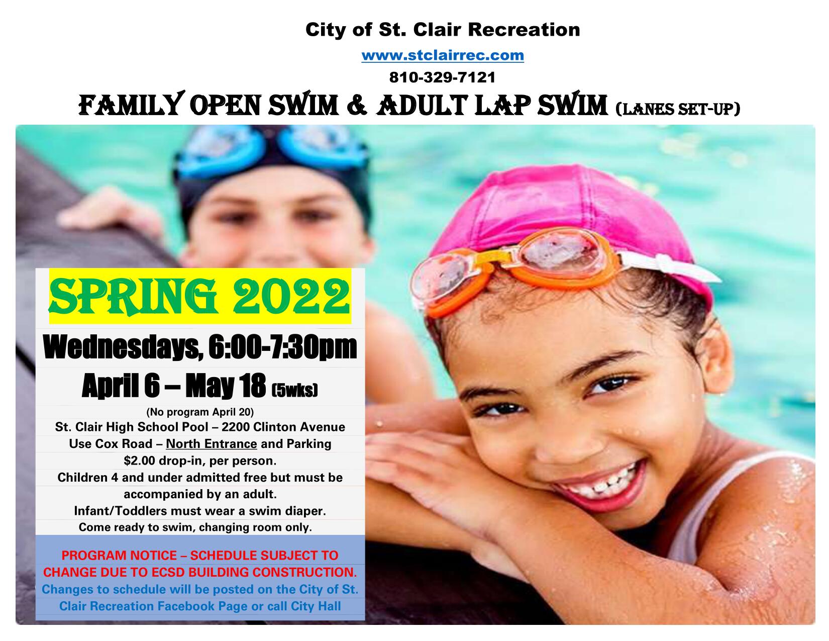 Open Swim Spring 2022